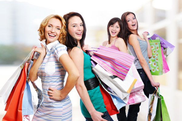 Шоппинг на прозрачном фоне