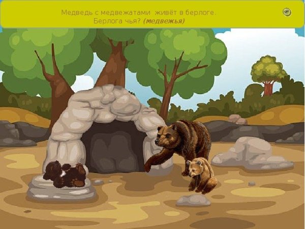 Медведь просыпается в берлоге