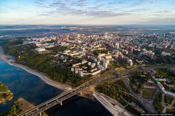 Город Уфа с высоты птичьего полета