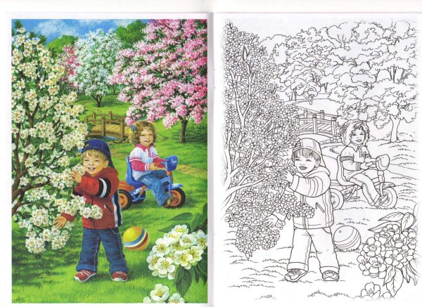 Цветущие сады рисунки детей