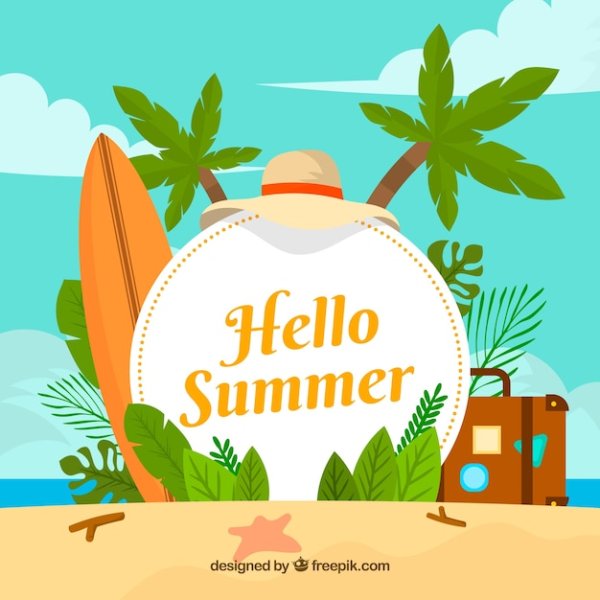 Привет лето надпись