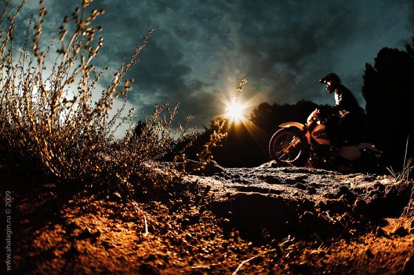 Мотоцикл на природе