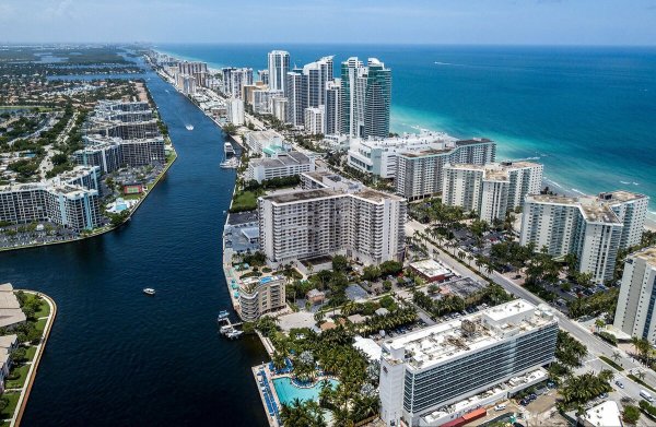 Майами Бич с небоскреба