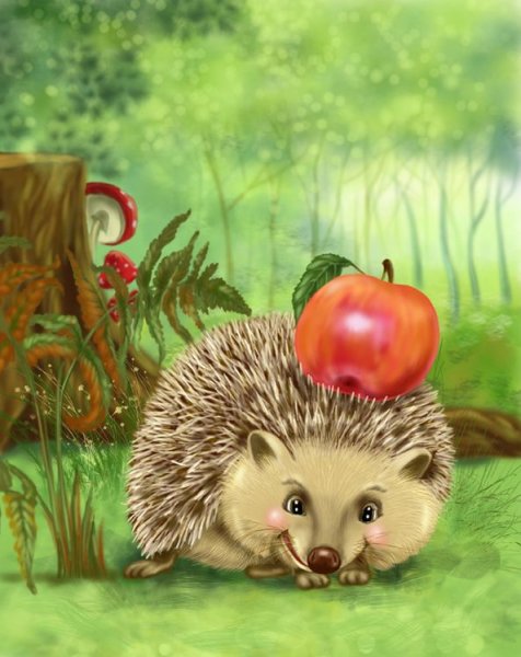 Иллюстрации ежиков Ирины Глущенко