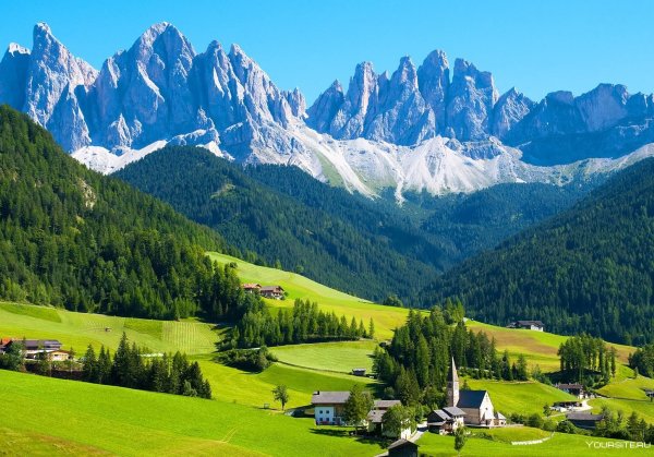 Швейцария Женевское озеро осень HD горы