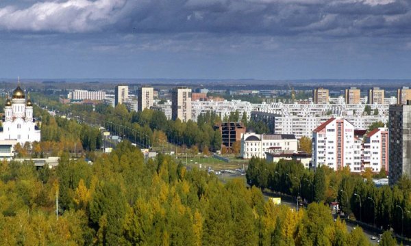 Тольятти Комсомольский район с высоты птичьего полета