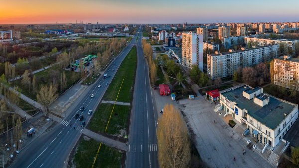 Тольятти Автозаводской район с высоты