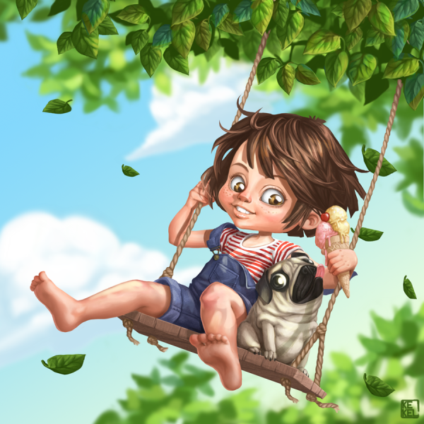 Летние картинки мультяшные