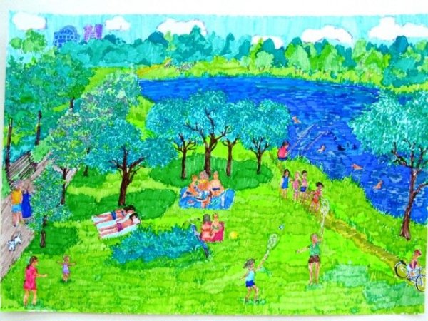 Лето Гавайи рисунок