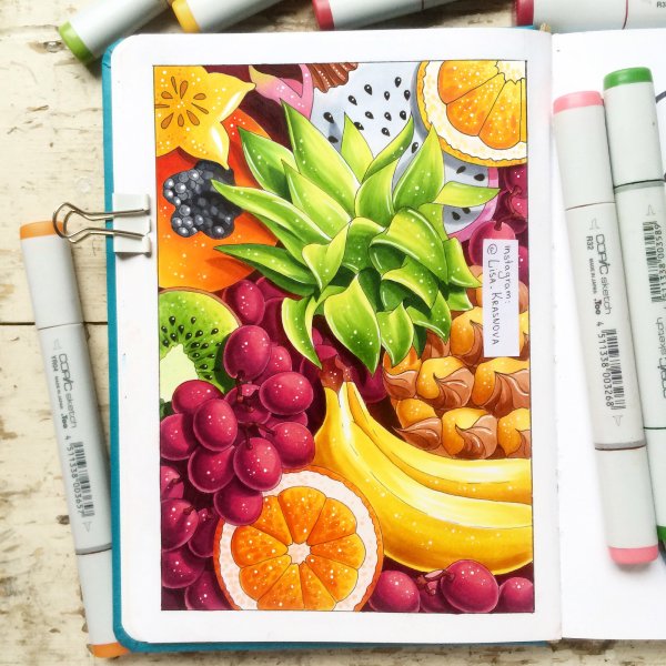 Идеи для рисунков маркерами