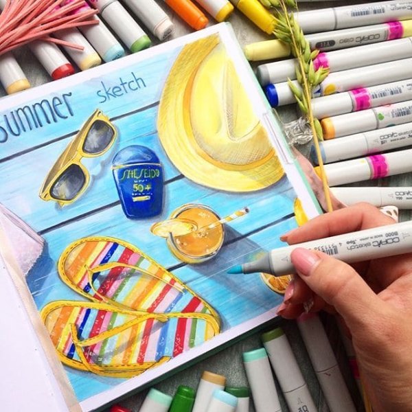 Рисование на тему лето