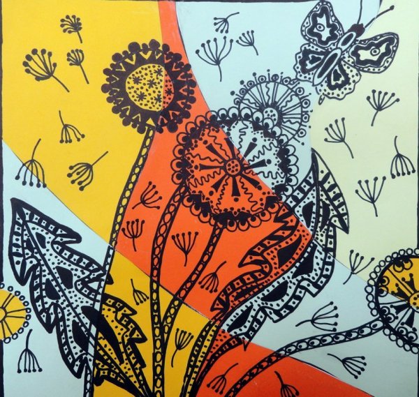 Графика цветными карандашами для детей