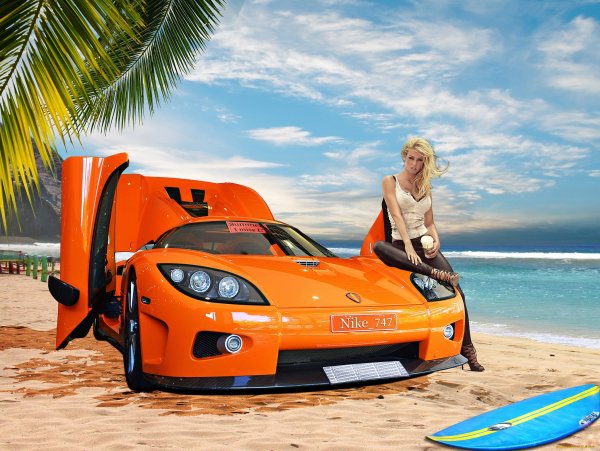 Chevrolet Spark i devushka