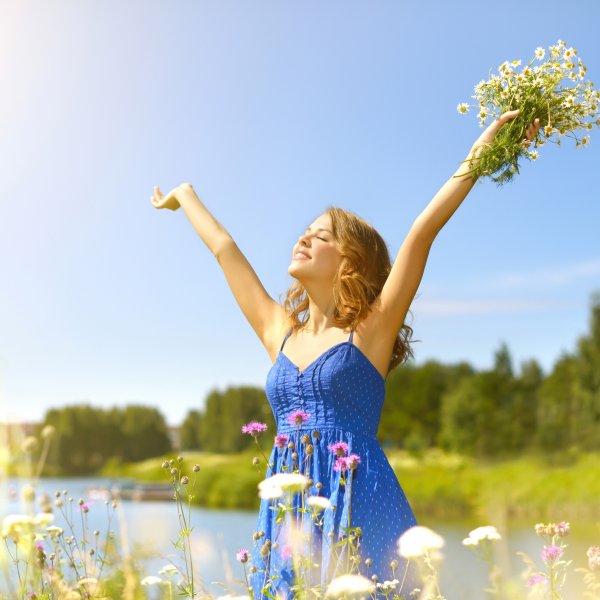 Женщина море счастье