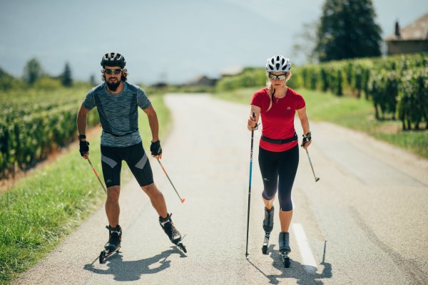 Тренировка на лыжероллерах