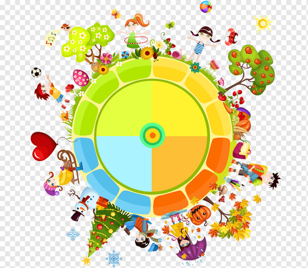 4 Времени года в круге