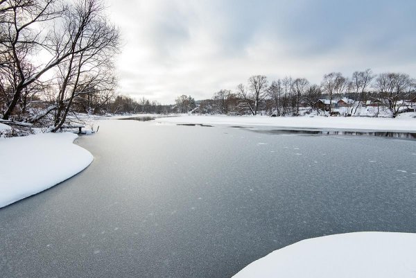 Пруд зимой