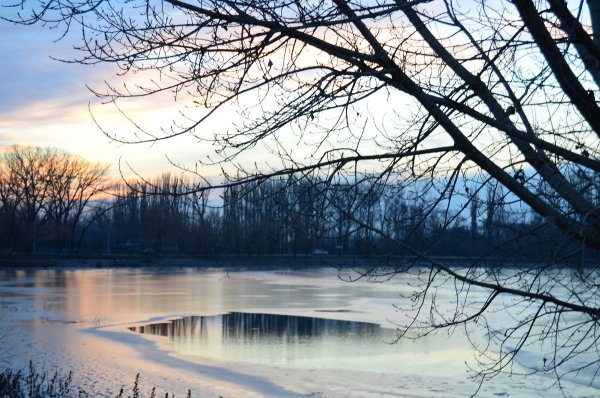 Замерзший пруд