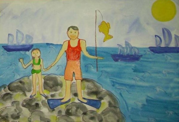 Летние развлечения рисование