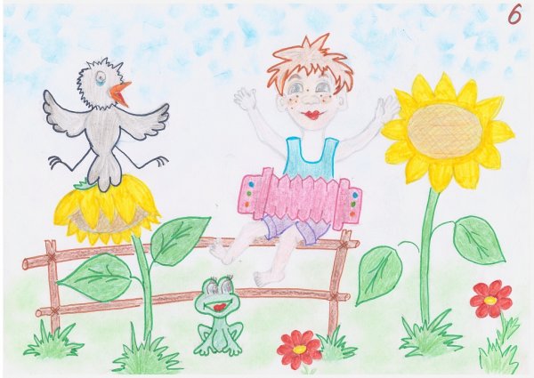 Летние цветы детские рисунки