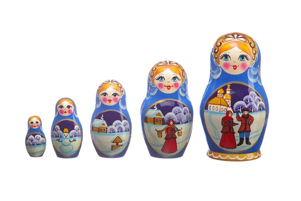 Русская Матрешка в осеннем уборе