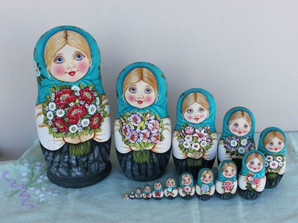 Лицо Матрёшки для печати