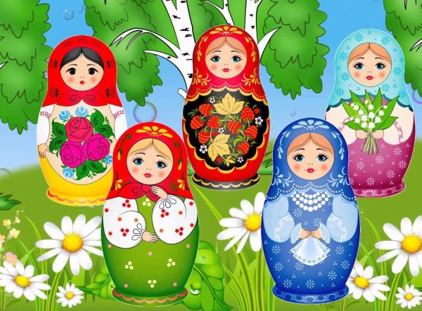 Матрешка современная роспись