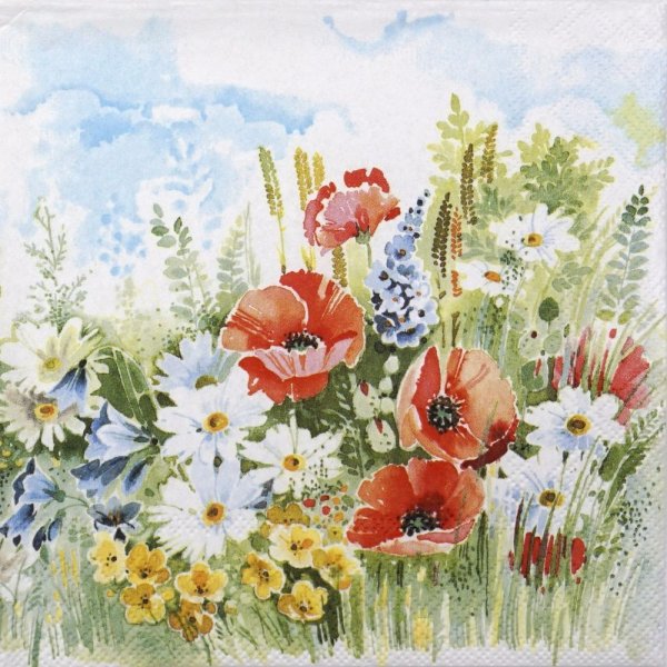 Салфетки для декупажа полевые цветы