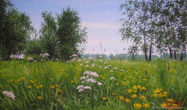 Исаак Левитан Цветущий луг