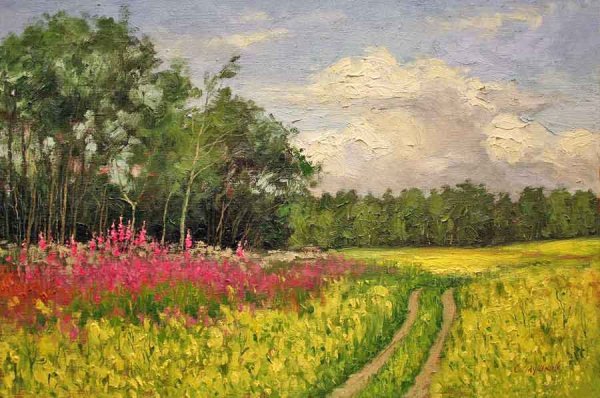 Левитан картины поле