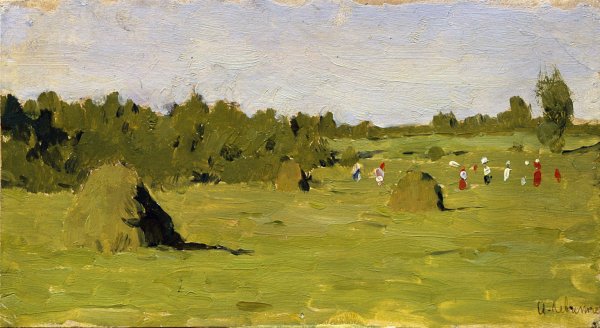 Левитан уборка сена 1900