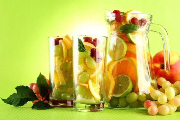 Стаканы с соком разный объем