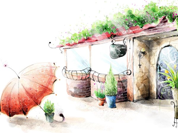 Кафе акварель