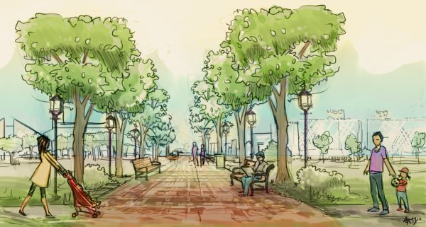 Зарисовка городской среды