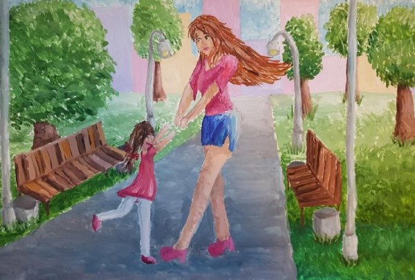 Прогулка рисунок