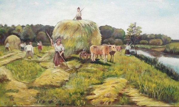 Русская деревня сенокос