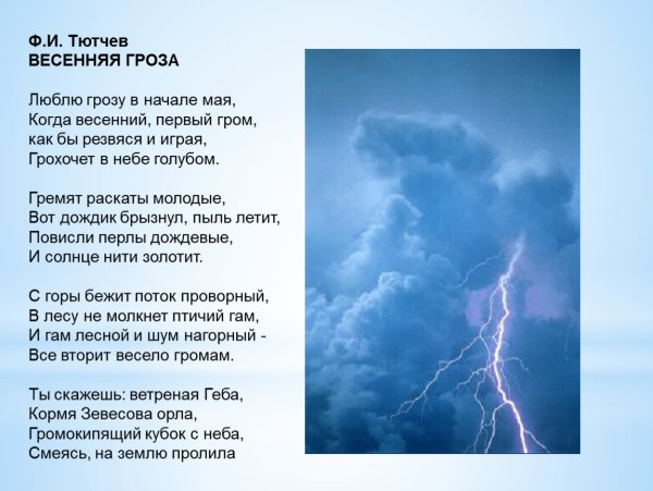 Стих Федора Ивановича Тютчева весенние воды