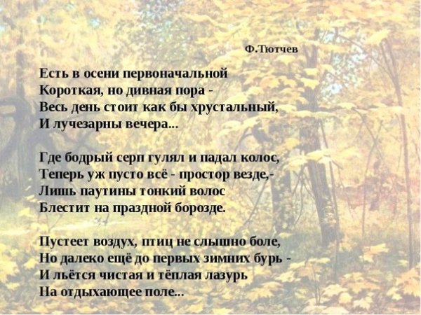 Тютчев стихи