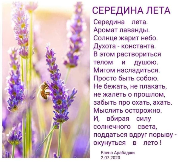 Стихи о летних цветах