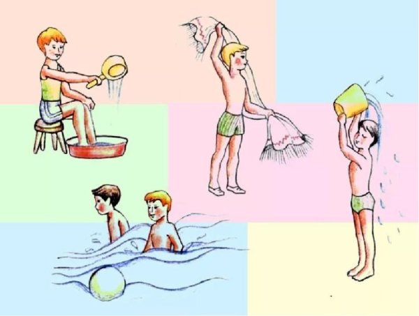 Закаливание водой летом