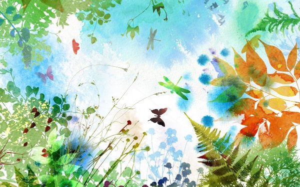 Акварельный фон лето