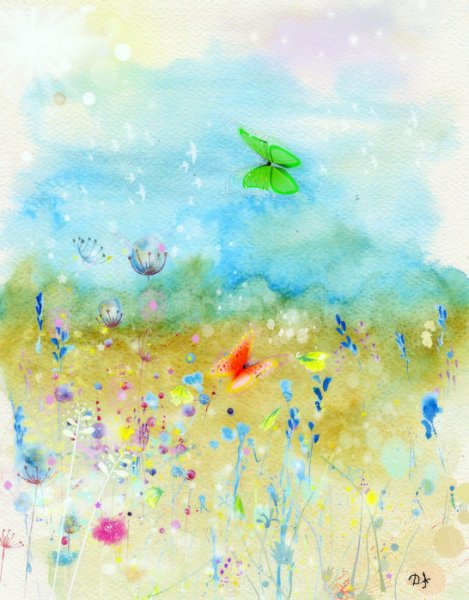 Акварельный фон детский