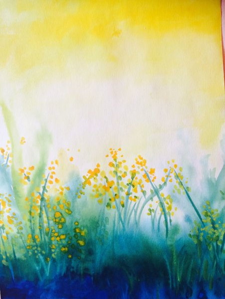 Акварельный фон природа