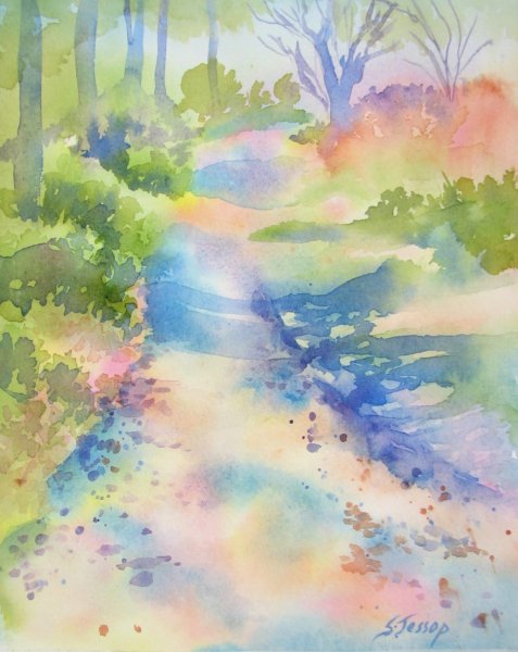 Фон Весна акварель