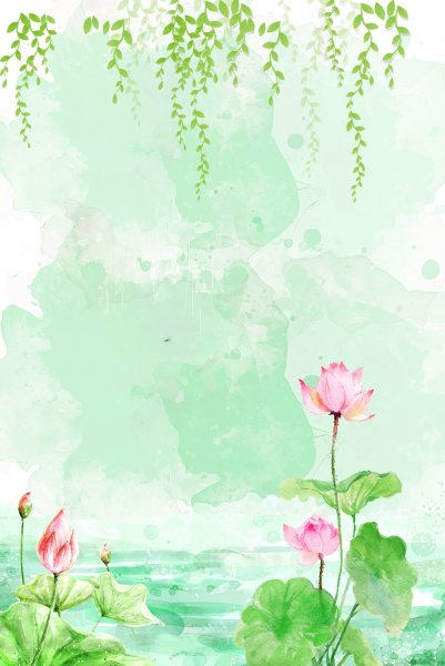 Летний фон акварель