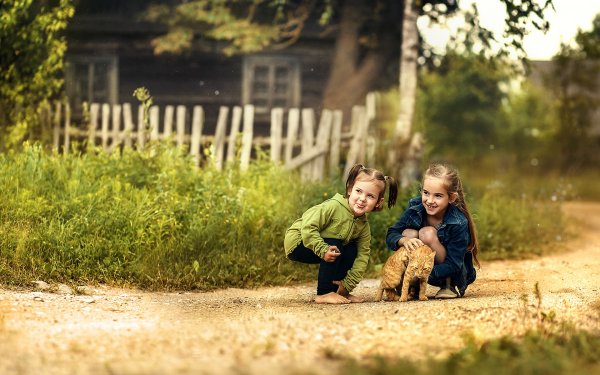 Лето в деревне дети