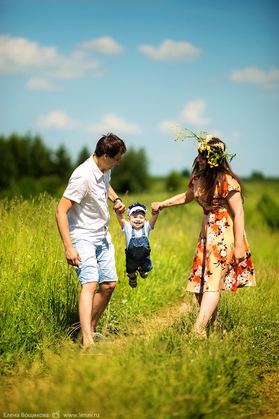 Семья на природе