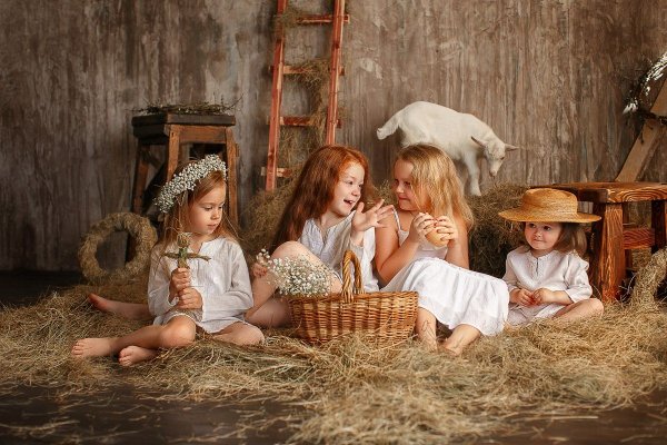 Лето в деревне дети