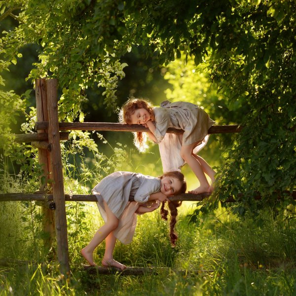 Семья в деревне