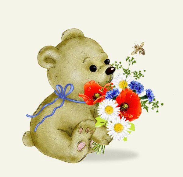 Рисунок мишки лето